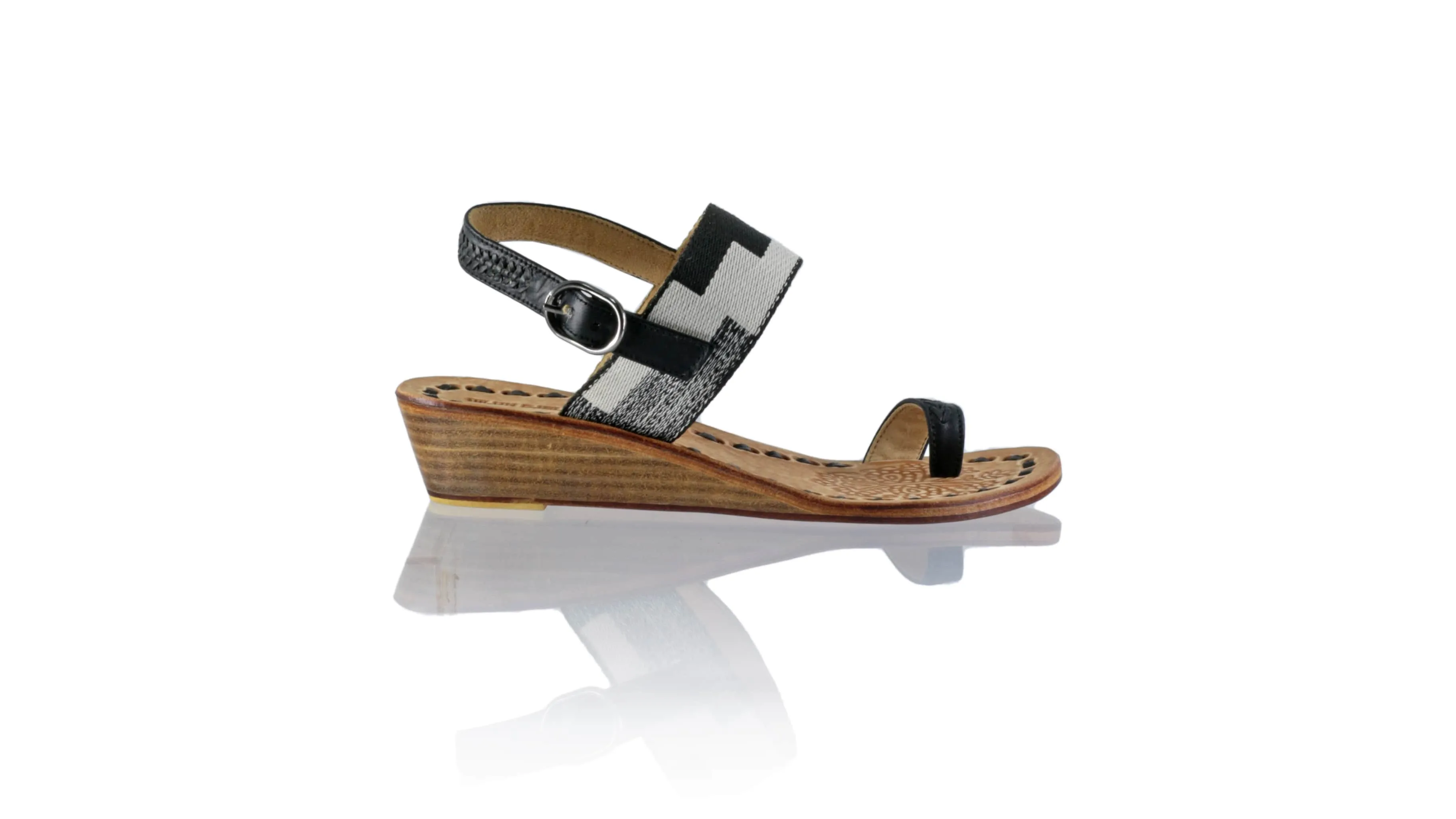 Prana 35mm Wedge - Black & Black Grey Squere Ribborn